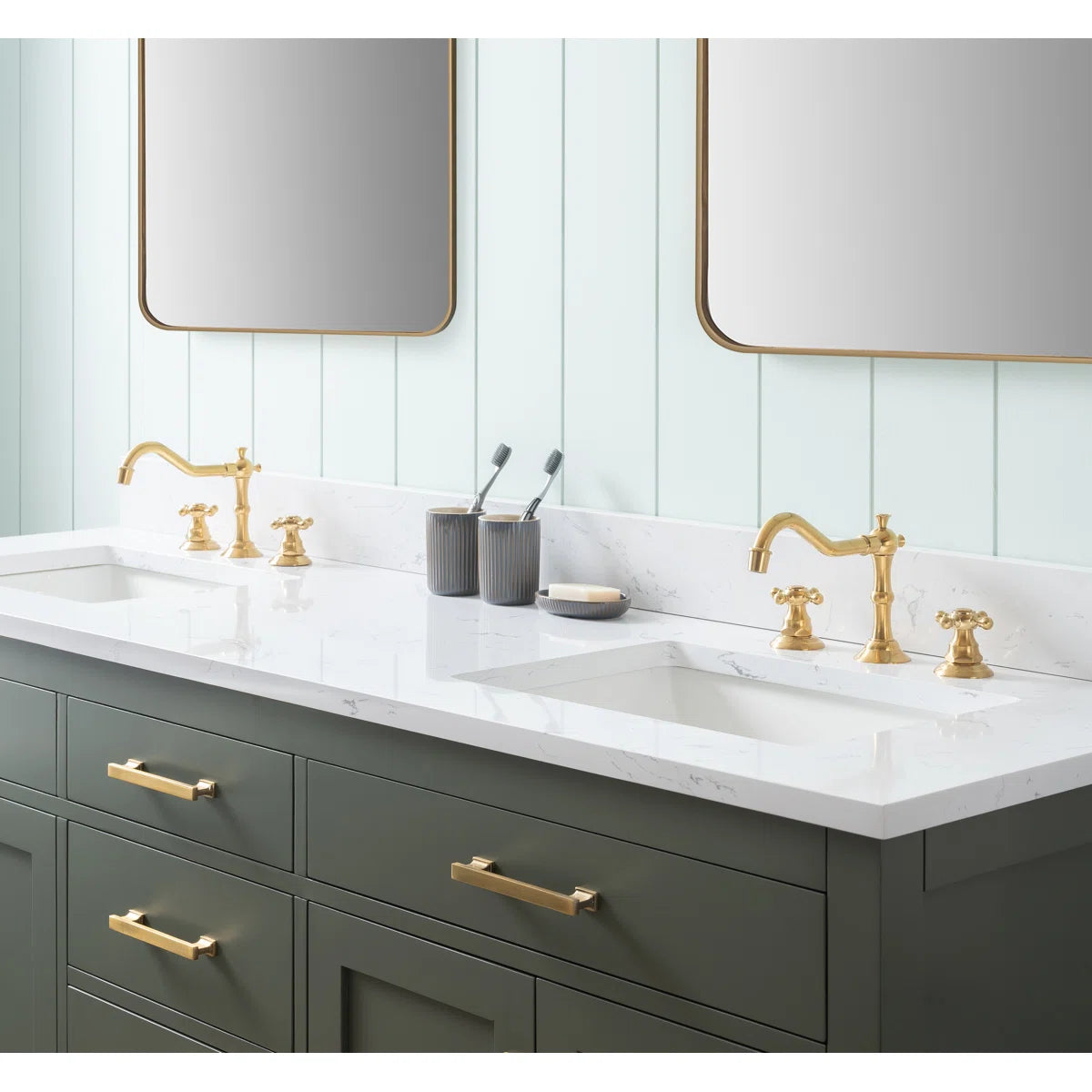Ajhane 72" Double Bathroom Vanity Set