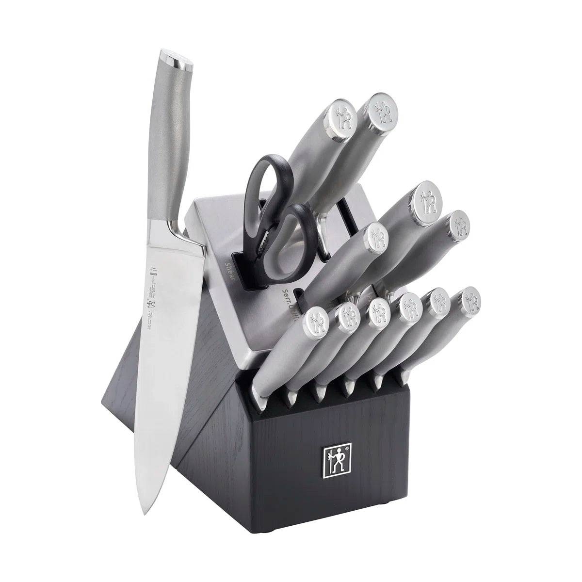 HENCKEL Modernist 14-Piece Self-Sharpening Knife Set with Block, Chef Knife, Stainless Steel