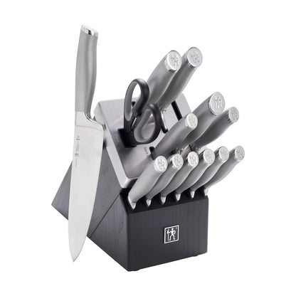 HENCKEL Modernist 14-Piece Self-Sharpening Knife Set with Block, Chef Knife, Stainless Steel