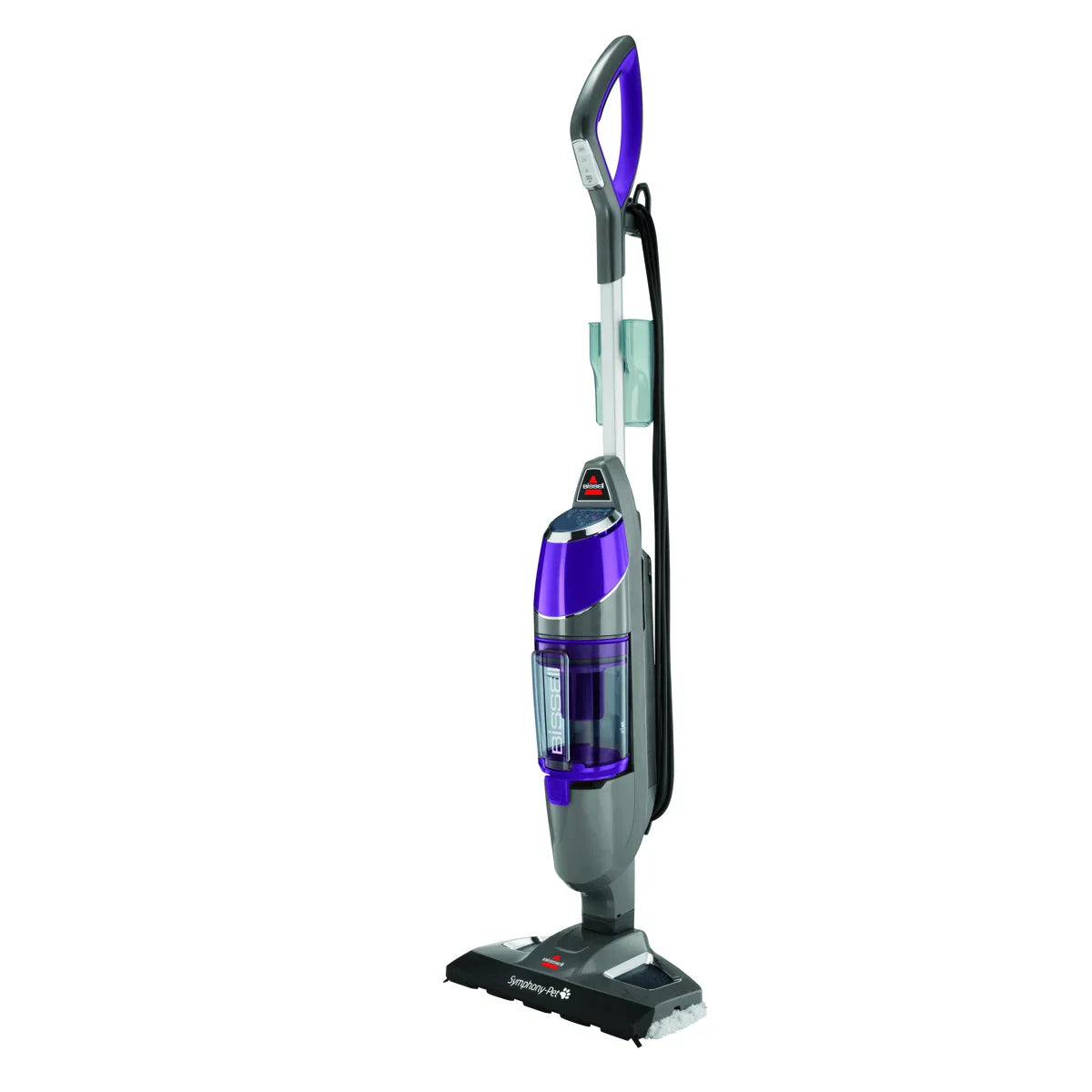 BISSEL Symphony Pet Steam Mop and Steam Vacuum Cleaner for Hardwood and Tile Floors, with Microfiber Mop Pads