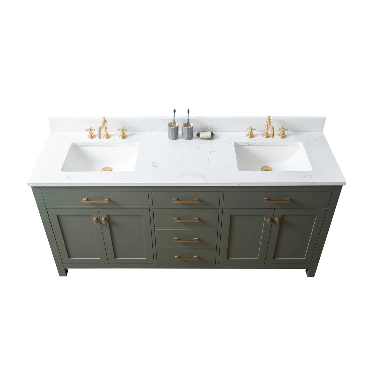 Ajhane 72" Double Bathroom Vanity Set