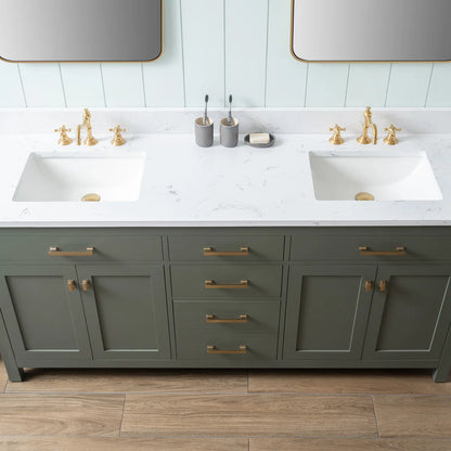 Ajhane 72" Double Bathroom Vanity Set