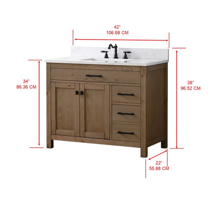 Ajiya 42" Single Bathroom Vanity Set