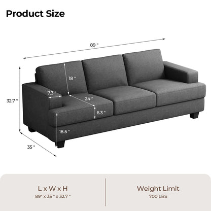 Brooklington 89'' Upholstered Sofa