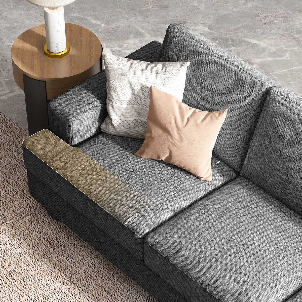 Brooklington 89'' Upholstered Sofa