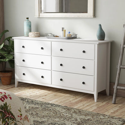 Greenport Solid Wood 63.75'' W 6 - Drawer Dresser