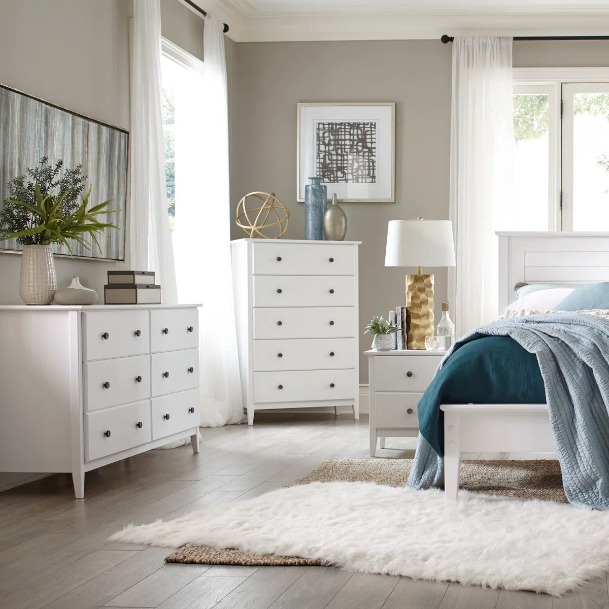 Greenport Solid Wood 63.75'' W 6 - Drawer Dresser