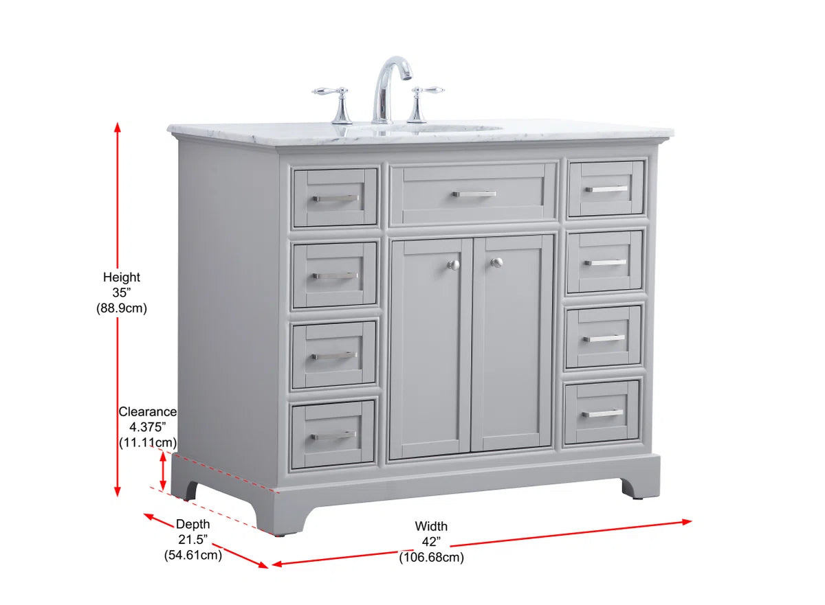 Hermes 42" Single Bathroom Vanity Set