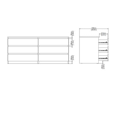 Jada 6 Drawer 60.5" W Double Dresser
