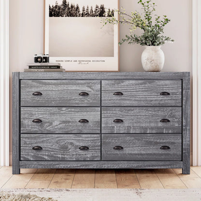 Montauk Solid Wood 59.5'' W 6 - Drawer Dresser
