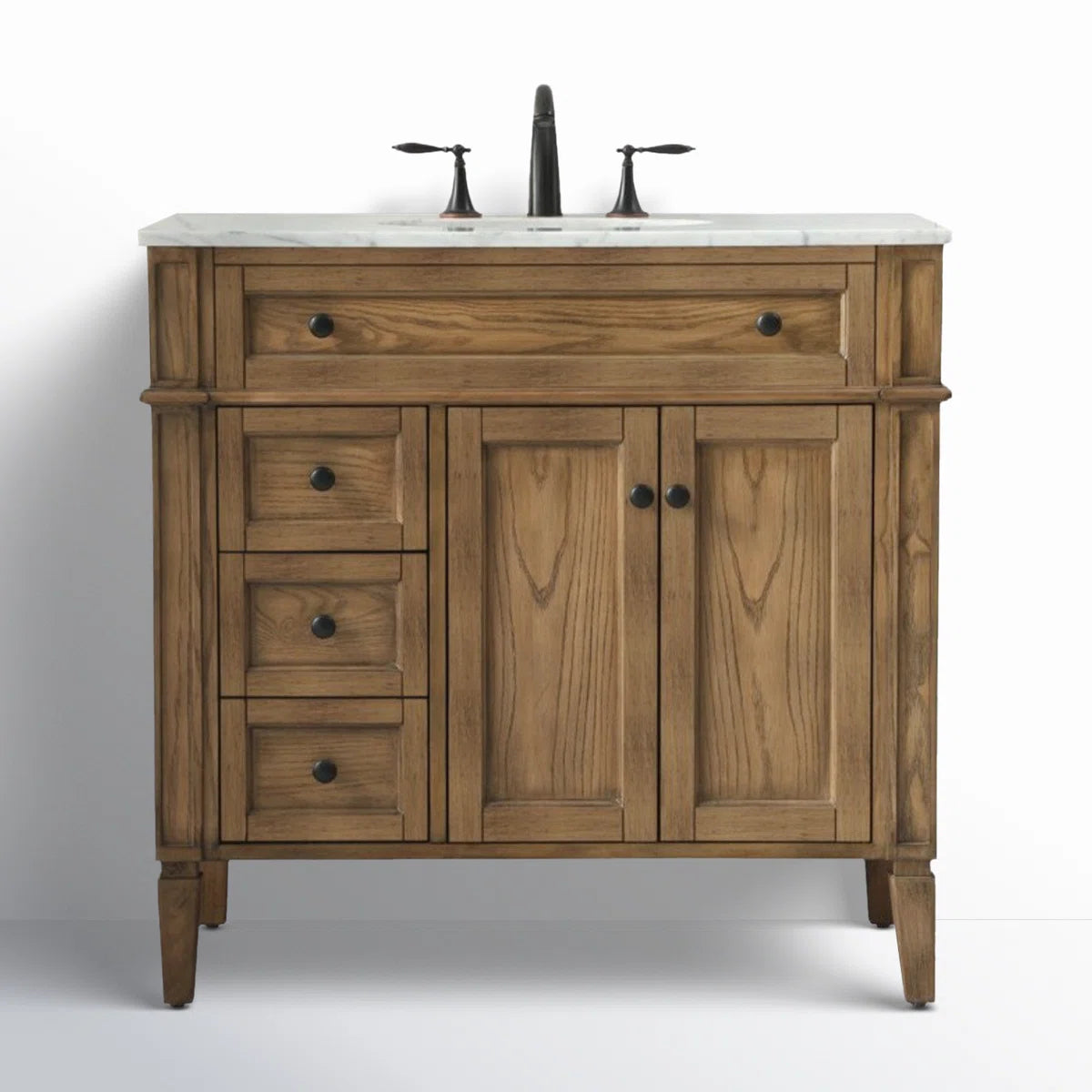 Rivers 36'' Single Bathroom Vanity with Marble Top