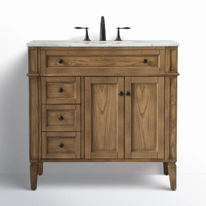 Rivers 36'' Single Bathroom Vanity with Marble Top