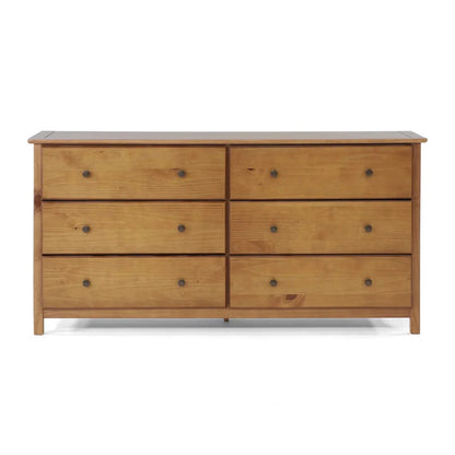 Shaker Solid Wood 63.75'' W 6 - Drawer Dresser