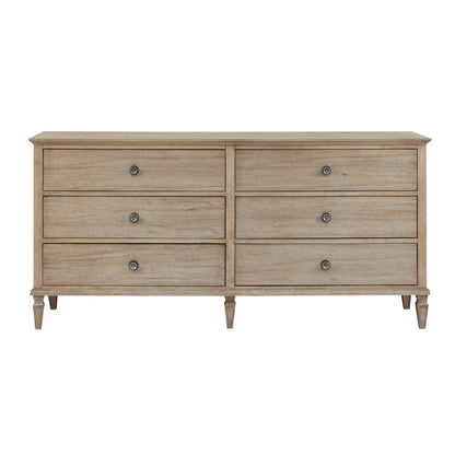 Victoria 6-Drawer Double Wide Wood Dresser
